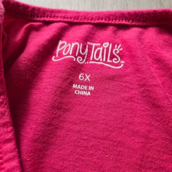Pony Tails Castle longsleeve Girl shirt 6X - Picture 3 of 4